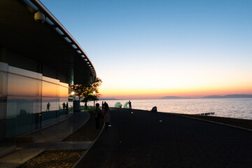 「宍道湖」の「夕焼け」 in 島根県 日本
