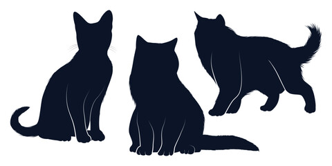 Animal Cat Silhouettes vector art