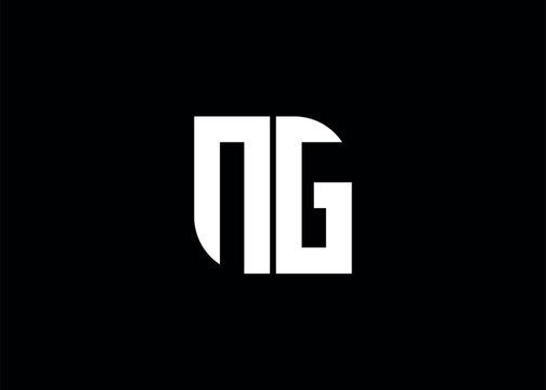 Monogram Letter NG Logo Design vector template.