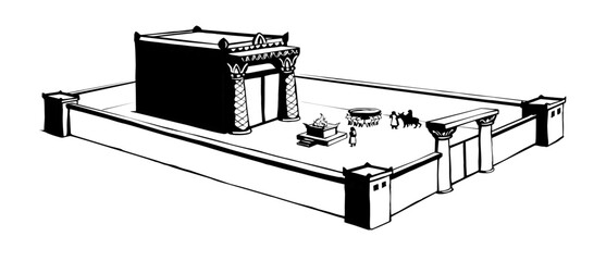 Vector drawing. Temple of Solomon