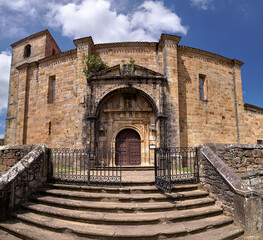 Church of San Pedro in Lierganes, on a cloudy day.