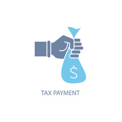 tax payment concept line icon. Simple element illustration. tax payment concept outline symbol design.