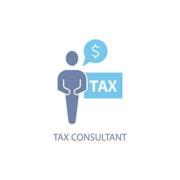 tax consultant concept line icon. Simple element illustration. tax consultant concept outline symbol design.