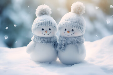 Snowman couple