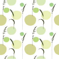 modern seamless background with field herbs 3