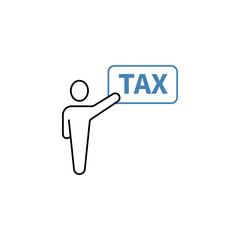 tax burden concept line icon. Simple element illustration. tax burden concept outline symbol design.