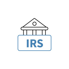 irs concept line icon. Simple element illustration. irs concept outline symbol design.