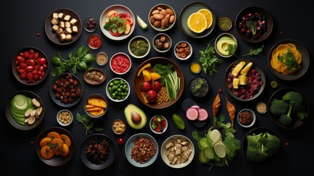  a table topped with bowls filled with different types of fruits and vegetables next to bowls filled with different types of fruits and vegetables.