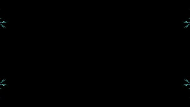 Abstract background moving stripes and flashing with shining light dots. Animation with circles	