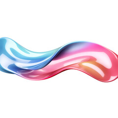 Isolated light colored transverse wave shape on transparent background