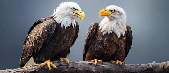 A couple of bald eagles.