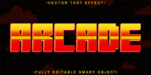 Orange Arcade Vector Fully Editable Smart Object Text Effect