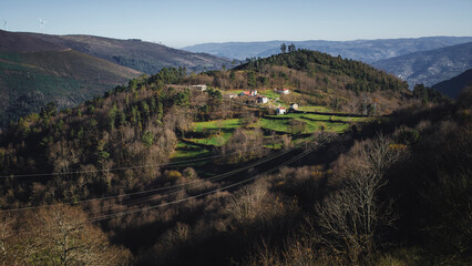 Fototapeta na wymiar Panorama of the Douro Valley wine region, Portugal.