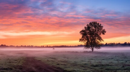 Obraz premium Pastel sunrise with delicate shades