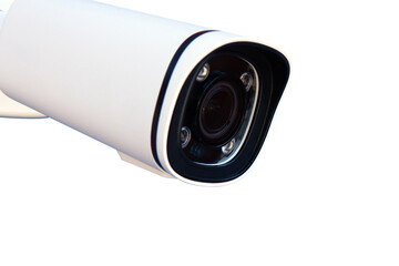 CCTV Security camera isolated white background.