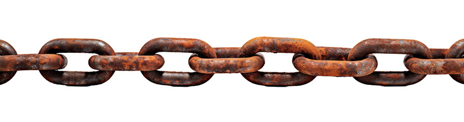 Fototapeta premium Rusty chain cut out
