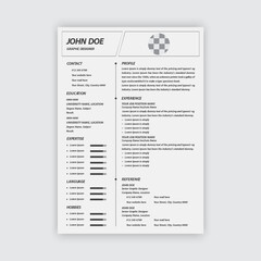 Obraz premium Modern & Minimal Resume Template Design