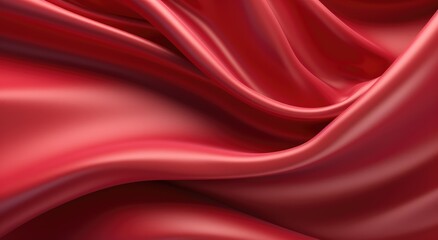 Obraz premium close up of red silk smooth background