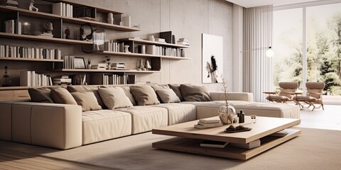 Living room's stylish interior.