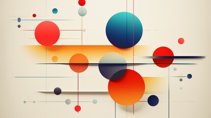 Abstract background made of minimal geometric shapes. Decorative colorful combination. Solid creative shapes.