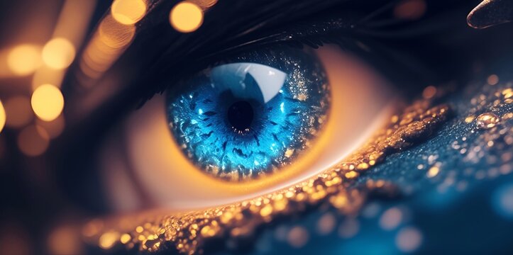 Dragon eye. AI generated illustration