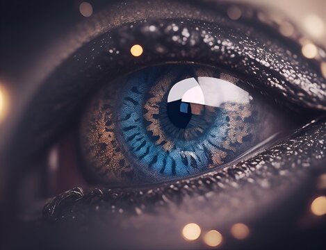 Dragon eye. AI generated illustration