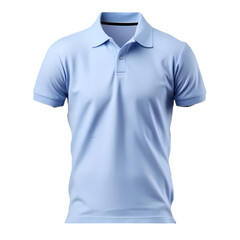 Blue polo t-shirt isolated on transparent background