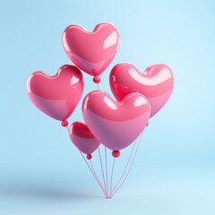 Delicate and radiant, a heart symbolizes love and elegance.  3D heart-shaped balloons.