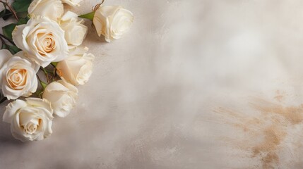 Romantic wedding background with space for vows, flowers, and timeless love