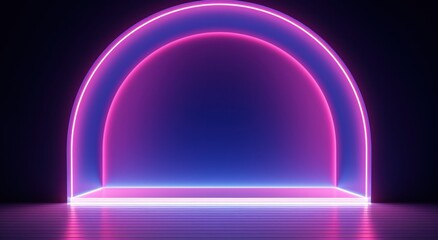 futuristicallydesigned neon arch