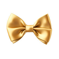 Yellow bow isolated on transparent background