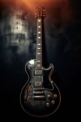 guitar banner design with copy space