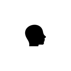  Human head icon design isolated on white background