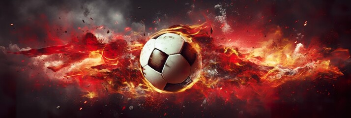soccer banner design with copy space - obrazy, fototapety, plakaty