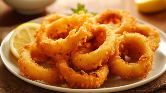fried squid rings typical spanish tapa