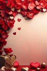 valentines day banner design with copy space