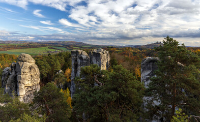 Fototapeta na wymiar Panoramic view of the rock city.