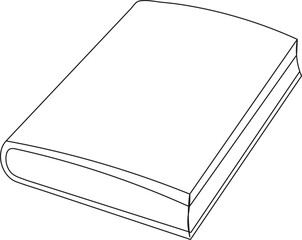 Continuous one line book drawing art design
