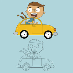   vector surf summer car illustration