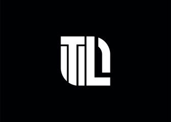 Monogram Letter TL Logo Design vector template