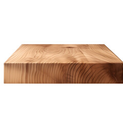 Wooden table isolated on transparent background