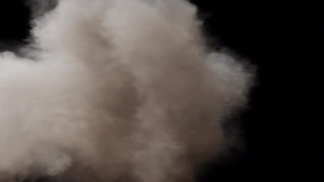 Smoke, steam, mist, fog, cloud wiping across frame, 24p with alpha channel for transparent background can be used as a wipe, transition, reveal or curtain