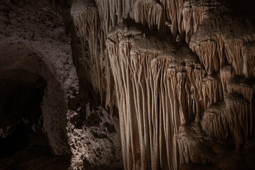 Curtain Like Formaitons In Carlsbad Caverns