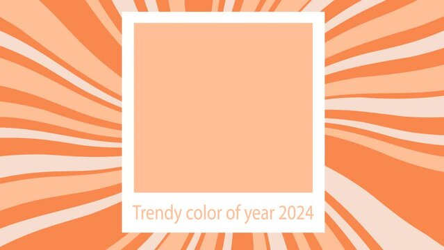 Trendy color of year 2024 Trendy color palette sample. Abstract floral pattern swatch colors collage. Peach new trend