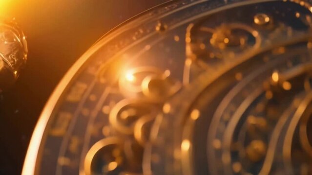 golden astrological clock