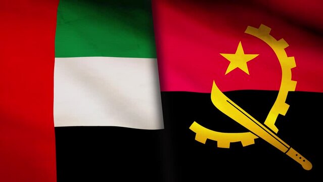 UAE and Angola flag