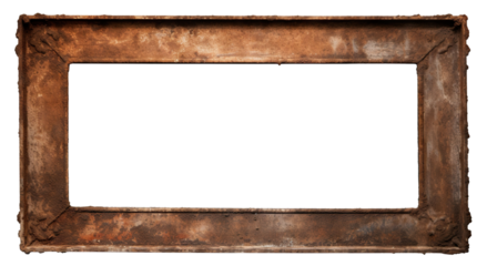 Rusty metal frame cut out
