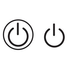 power button vector icon, on-off icon