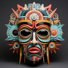 Naklejka premium a mask with glasses that are like art sculptures