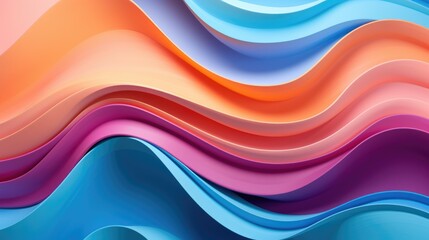 Colorful wavy abstract plastic wallpaper background ai generated